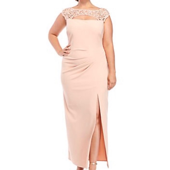 Marins Plus Size Lace Bodice Gown - Picture 1 of 8